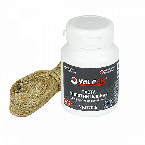 Комплект для герметизации VALFEX паста уплотнительная + лен 