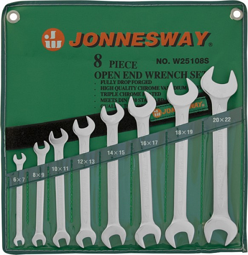 Набор ключей рожковых Jonnesway  6-22 мм 8 предметов 