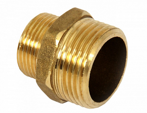 Ниппель соединительный латунь 1&amp;quot;*1/2&amp;quot;