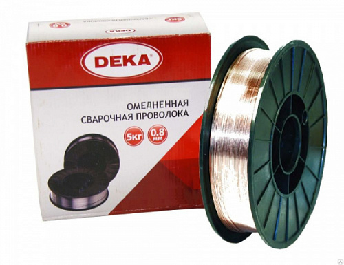 Проволока сварочная омедненная DEKA ER 70S-6 д.0,8мм 15кг 