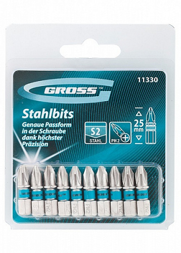 Набор бит РН2*25, сталь S2, 10 шт.
