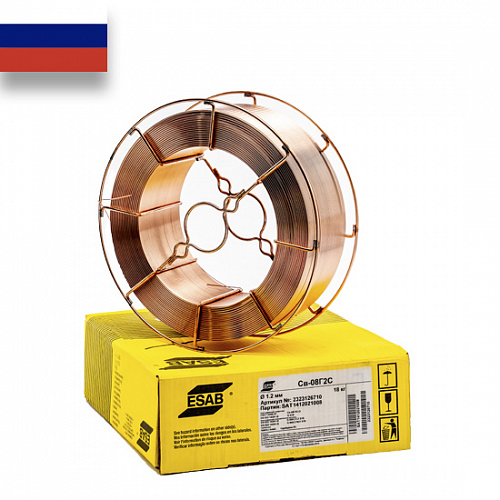 Проволока омедненная ESAB Cв-08Г2С д.1,6 мм 18 кг