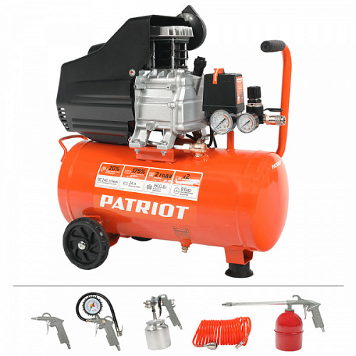 Компрессор Patriot EURO 50-260 масляный + набор пневмоинструмента KIT 5В